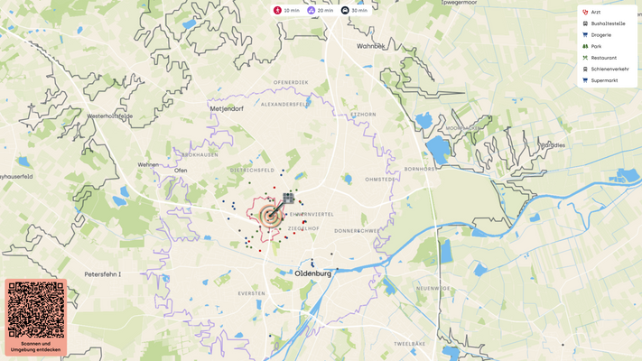 Interaktiver Lageplan auf der HI-Website