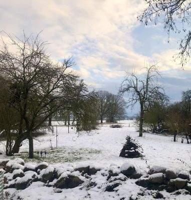 Winterblick v. Küchenfenster