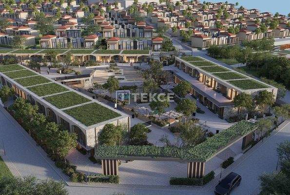 Detached Villas in a Project with Shopping Center in Bodrum