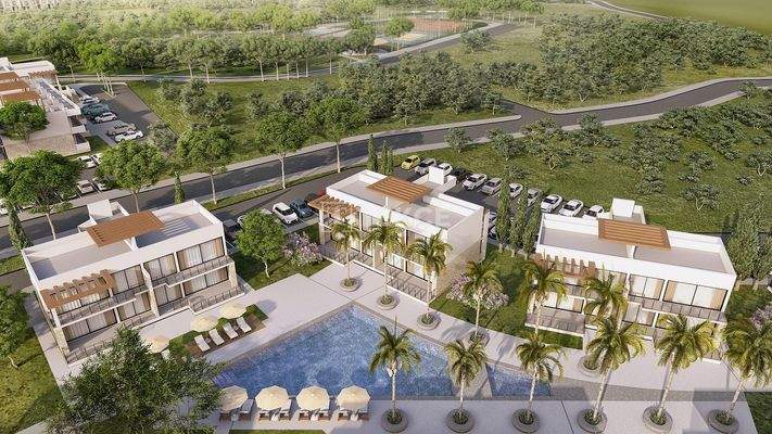 Seafront Flats for Sale in a Developed Complex in Tatlısu