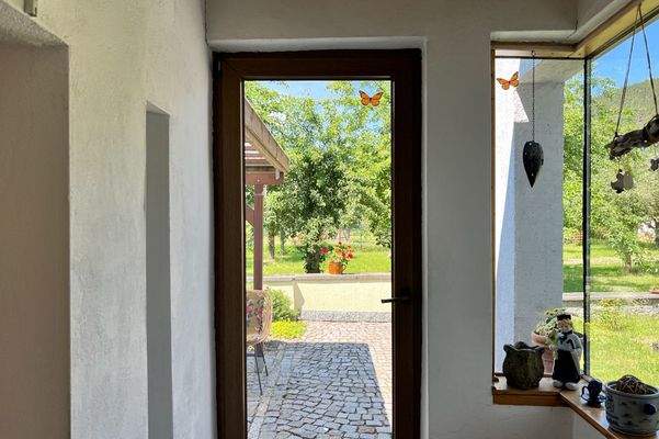 Windfang zur Gartenseite