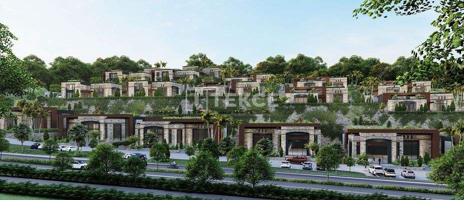 Modern Design Houses with Private Pools in the Center of Bodrum