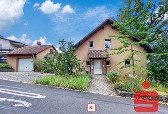 KI-Generiert, Hauseingang und Zufahrt Garage