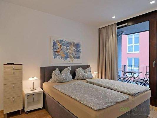 Blick ins Schlafzimmer