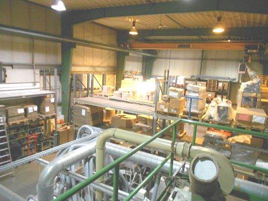 Blick v. d. Lagerbühne auf Abus 5 to. Kranbahn