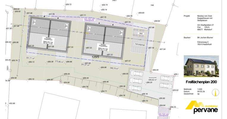 Bauplanung Freiflächenplan
