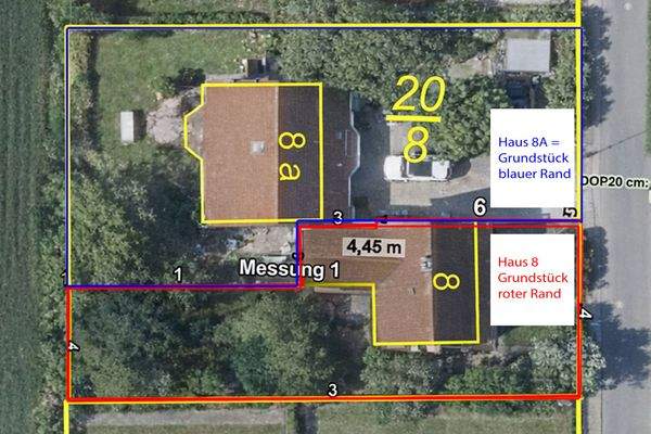 Aufteilung Grundstück