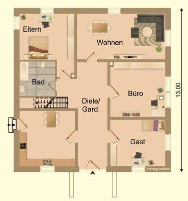 Grundriss-Wohung EG