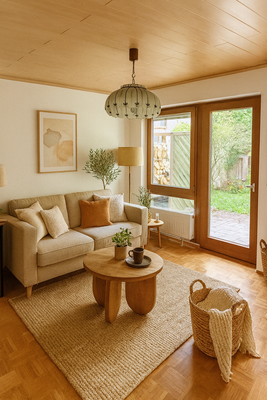 Einrichtungsbeispiel Wohnzimmer  KI generiert