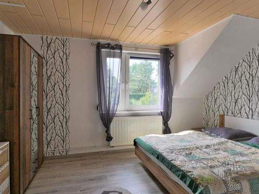 Blick ins Schlafzimmer