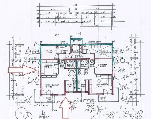 Grundriss Wohnung 1