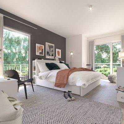 Modernes Schlafzimmer-Idyll