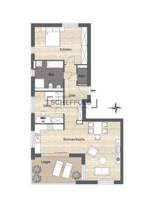 Grundriss Penthouse Typ F