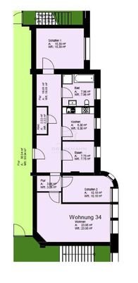 Grundriss - WE34 - Umbau gepl.