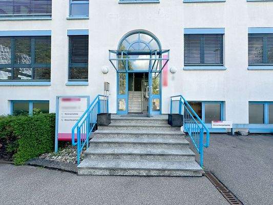 breiter Eingangsbereich mit mehreren Stufen