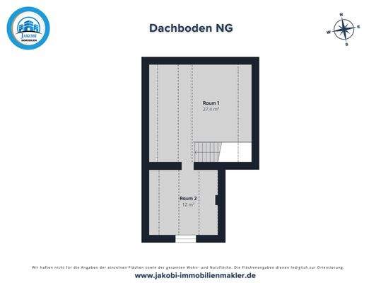 Grundriss Dachboden Nebengebäude