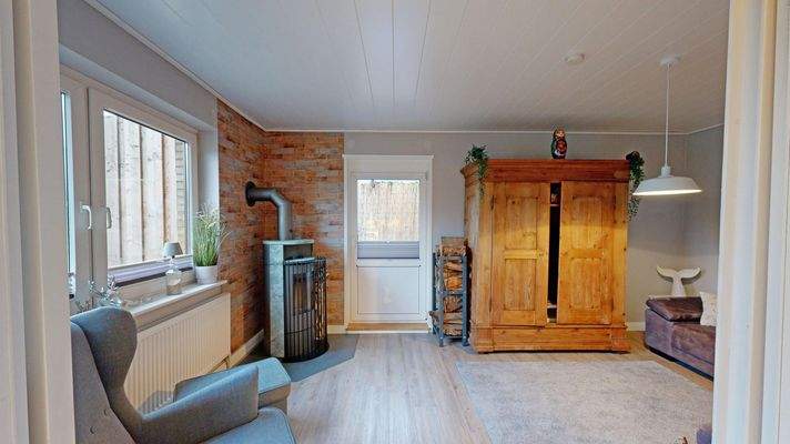 Wohnbereich mit Kaminofen
