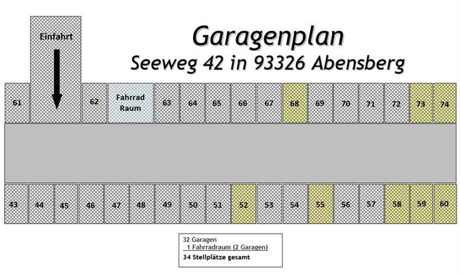 Garagenplan - VK-Gelb