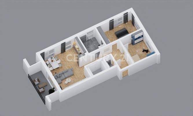 3D Grundriss (visualisiert)