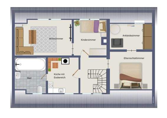 Dachgeschoss (kein Maßstab)