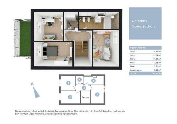 Grundriss Obergeschoss