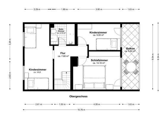 Grundriss Obergeschoss