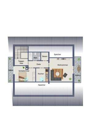 Unverbindlicher Grundriss Dachgeschoss