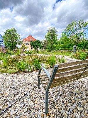 Gartenbenutzung mit Teich