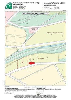 Liegenschaftskarte bearbeitet (unmaßstäblich)