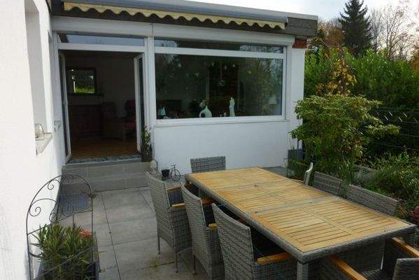 Terrasse mit Wohnzimmer