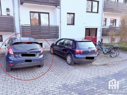 Stellplatz nahe zum Hauseingang