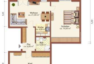 Grundriss Möblierungsvorschlag