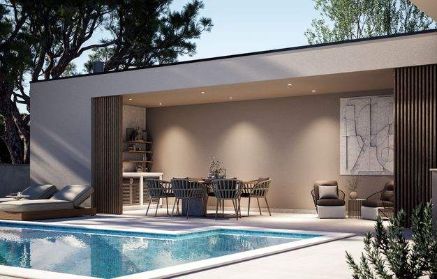 Visualisierung des Pool- und Sommerkochbereichs