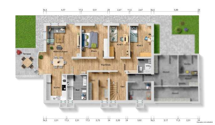 Grundriss Souterrain-Whg.