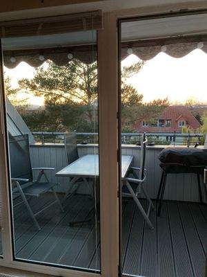 Blick auf neu sanierte Dachterrasse