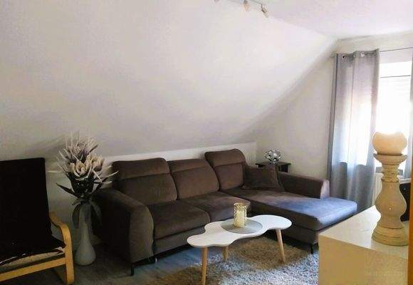 Wohnzimmer im Dachgeschoss