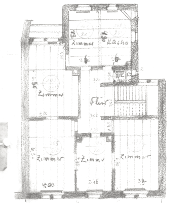 Grundriss der Altbauwohnung