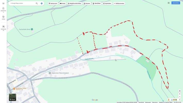 Fußweg auf die Nordseite