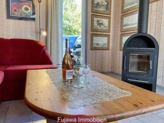 Wohnbereich mit Kamin