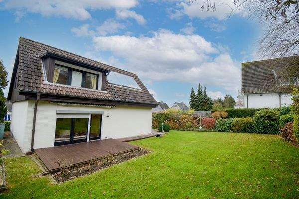 Blick auf Terrasse am Wohnzimmer