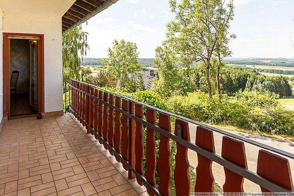 Blick vom Balkon Erdgeschoss