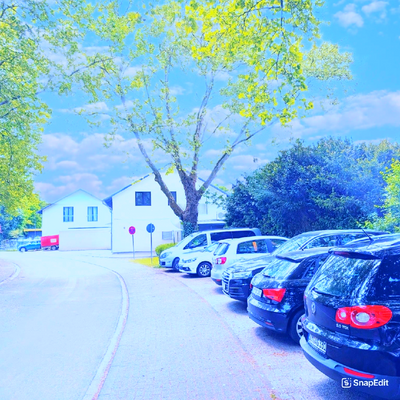 Zufahrt zur Hausanlage + Parkplätze