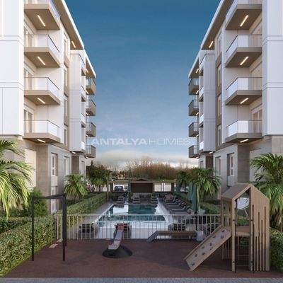 Apartments in a Complex with Pool and Security in Kepez Antalya