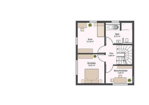 Grundriss Obergeschoss