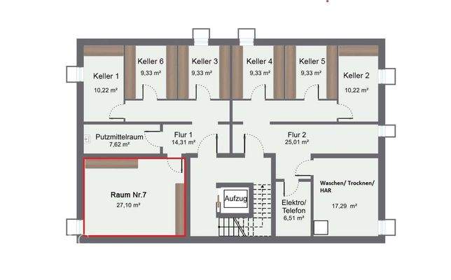 Grundriss Kellerraum