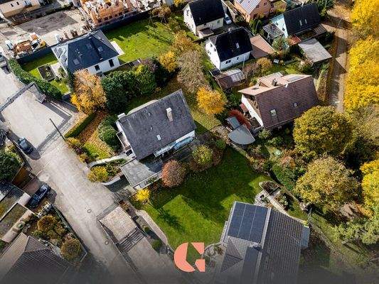 Luftbild Grundstück und Nachbarschaft