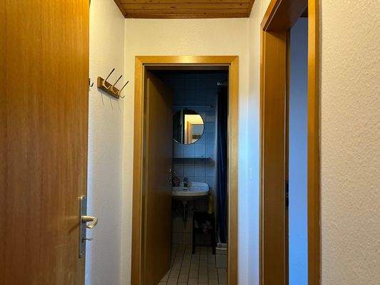 Flur mit Zugang zu allen Räumen