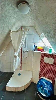 Duschbad im Dachgeschoss