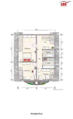 Rechte DHH - Grundriss - Dachgeschoss