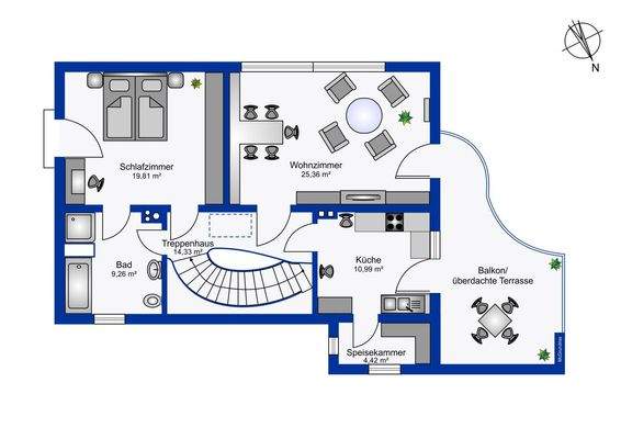 Grundriss Obergeschoss
